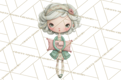 Cancer Survivor Clipart PNG, Bald Woman &amp; Floral Portraits Product Image 3