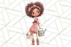 Cancer Survivor Clipart PNG, Bald Woman &amp; Floral Portraits Product Image 2