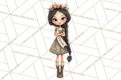 Cancer Survivor Clipart PNG, Bald Woman &amp; Floral Portraits Product Image 3