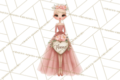 Cancer Survivor Clipart PNG, Bald Woman &amp; Floral Portraits Product Image 3