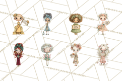 Cancer Survivor Clipart PNG, Bald Woman &amp; Floral Portraits Product Image 6