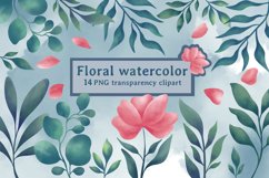 Botanical Floral watercolor clipart Product Image 1