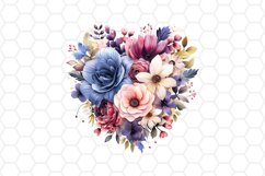 Floral Watercolor Heart Cliparts