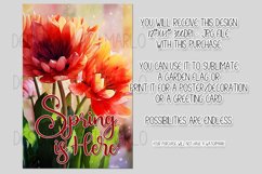 Spring Garden Flag Sublimation Design, Pretty Flowers, d1 Product Image 2