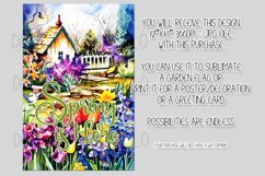 Spring Garden Flag Sublimation Design, Garden Shed, d2 Product Image 2