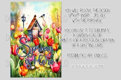Spring Garden Flag Sublimation Design, Tulip Garden, d2 Product Image 2