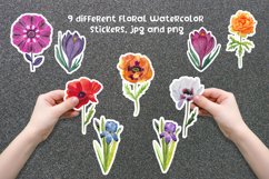 floral watercolor stickers