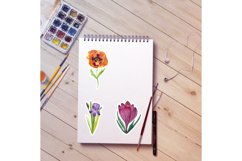 floral watercolor stickers