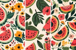 Floral Watermelon Digital Paper Bundle Product Image 2