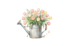 Floral Waterning Can Png |Garden Png Product Image 1