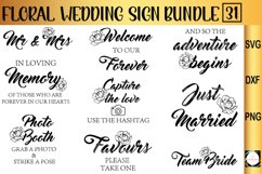 Floral wedding sign bundle svg Product Image 1