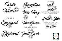Floral wedding sign bundle svg Product Image 2