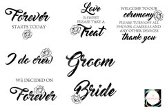Floral wedding sign bundle svg Product Image 4