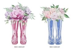 Floral Welly Boots