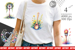 Floral Kitchen Tools Sublimation Product Image 1