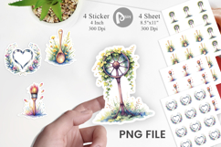 Floral Kitchen Tools Sticker Product Image 1