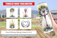 Floral Kitchen Tools Decor Tumbler Product Image 1