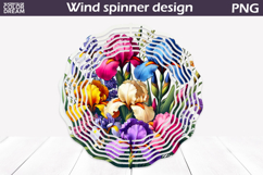 Wildflowers Wind Spinner | Iris Flowers Wind Spinner Product Image 1