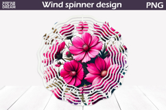 Wildflowers Wind Spinner | Pink Floral Wind Spinner Product Image 1