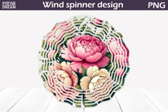 Wildflowers Wind Spinner | Peonies Wind Spinner Product Image 1