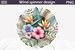 Wildflowers Wind Spinner | Pastel Tropical Floral Wind Spinn Product Image 1