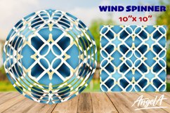 Blue wind spinner sublimation, geometric pattern Product Image 1