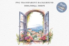 Floral Window Flowers Clipart PNG Scrapbooking Nursery Art Watercolor Transparent wedding invitation shirt designs sublimation printable bloom architecture  watercolor floral dried hanging herbs flowers clipart, sublimation nursery, wedding invitation