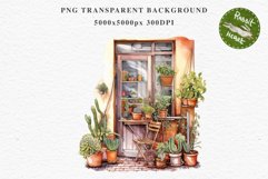 Floral Window Flowers Clipart PNG Scrapbooking Nursery Art Watercolor Transparent wedding invitation shirt designs sublimation printable bloom architecture watercolor floral dried hanging herbs flowers clipart, sublimation nursery, wedding invitation