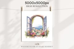 Floral Window Flowers Clipart PNG Scrapbooking Nursery Art Watercolor Transparent wedding invitation shirt designs sublimation printable bloom architecture  watercolor floral dried hanging herbs flowers clipart, sublimation nursery, wedding invitation