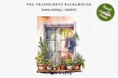 Floral Window Flowers Clipart PNG Scrapbooking Nursery Art Watercolor Transparent wedding invitation shirt designs sublimation printable bloom architecture watercolor floral dried hanging herbs flowers clipart, sublimation nursery, wedding invitation