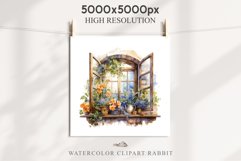 Floral Window Flowers Clipart PNG Scrapbooking Nursery Art Watercolor Transparent wedding invitation shirt designs sublimation printable bloom architecture  watercolor floral dried hanging herbs flowers clipart, sublimation nursery, wedding invitation