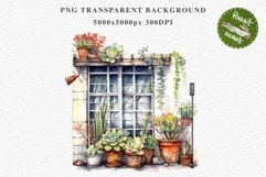 Floral Window Flowers Clipart PNG Scrapbooking Nursery Art Watercolor Transparent wedding invitation shirt designs sublimation printable bloom architecture watercolor floral dried hanging herbs flowers clipart, sublimation nursery, wedding invitation