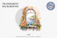 Floral Window Flowers Clipart PNG Scrapbooking Nursery Art Watercolor Transparent wedding invitation shirt designs sublimation printable bloom architecture  watercolor floral dried hanging herbs flowers clipart, sublimation nursery, wedding invitation