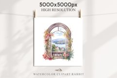 Floral Window Flowers Clipart PNG Scrapbooking Nursery Art Watercolor Transparent wedding invitation shirt designs sublimation printable bloom architecture  watercolor floral dried hanging herbs flowers clipart, sublimation nursery, wedding invitation