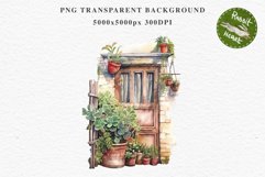 Floral Window Flowers Clipart PNG Scrapbooking Nursery Art Watercolor Transparent wedding invitation shirt designs sublimation printable bloom architecture watercolor floral dried hanging herbs flowers clipart, sublimation nursery, wedding invitation