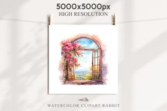 Floral Window Flowers Clipart PNG Scrapbooking Nursery Art Watercolor Transparent wedding invitation shirt designs sublimation printable bloom architecture  watercolor floral dried hanging herbs flowers clipart, sublimation nursery, wedding invitation