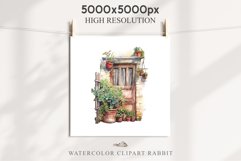 Floral Window Flowers Clipart PNG Scrapbooking Nursery Art Watercolor Transparent wedding invitation shirt designs sublimation printable bloom architecture watercolor floral dried hanging herbs flowers clipart, sublimation nursery, wedding invitation