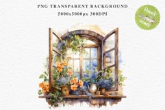 Floral Window Flowers Clipart PNG Scrapbooking Nursery Art Watercolor Transparent wedding invitation shirt designs sublimation printable bloom architecture  watercolor floral dried hanging herbs flowers clipart, sublimation nursery, wedding invitation