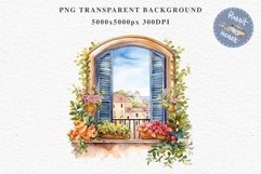Floral Window Flowers Clipart PNG Scrapbooking Nursery Art Watercolor Transparent wedding invitation shirt designs sublimation printable bloom architecture  watercolor floral dried hanging herbs flowers clipart, sublimation nursery, wedding invitation