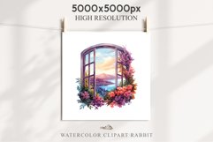 Floral Window Flowers Clipart PNG Scrapbooking Nursery Art Watercolor Transparent wedding invitation shirt designs sublimation printable bloom architecture  watercolor floral dried hanging herbs flowers clipart, sublimation nursery, wedding invitation