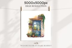 Floral Window Flowers Clipart PNG Scrapbooking Nursery Art Watercolor Transparent wedding invitation shirt designs sublimation printable bloom architecture watercolor floral dried hanging herbs flowers clipart, sublimation nursery, wedding invitation