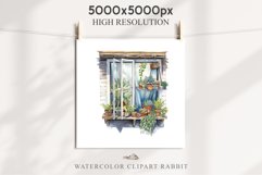 Floral Window Flowers Clipart PNG Scrapbooking Nursery Art Watercolor Transparent wedding invitation shirt designs sublimation printable bloom architecture watercolor floral dried hanging herbs flowers clipart, sublimation nursery, wedding invitation