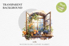 Floral Window Flowers Clipart PNG Scrapbooking Nursery Art Watercolor Transparent wedding invitation shirt designs sublimation printable bloom architecture  watercolor floral dried hanging herbs flowers clipart, sublimation nursery, wedding invitation