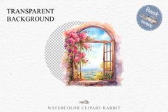 Floral Window Flowers Clipart PNG Scrapbooking Nursery Art Watercolor Transparent wedding invitation shirt designs sublimation printable bloom architecture  watercolor floral dried hanging herbs flowers clipart, sublimation nursery, wedding invitation