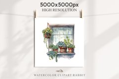 Floral Window Flowers Clipart PNG Scrapbooking Nursery Art Watercolor Transparent wedding invitation shirt designs sublimation printable bloom architecture watercolor floral dried hanging herbs flowers clipart, sublimation nursery, wedding invitation