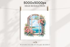Floral Window Flowers Clipart PNG Scrapbooking Nursery Art Watercolor Transparent wedding invitation shirt designs sublimation printable bloom architecture  watercolor floral dried hanging herbs flowers clipart, sublimation nursery, wedding invitation