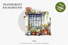 Floral Window Flowers Clipart PNG Scrapbooking Nursery Art Watercolor Transparent wedding invitation shirt designs sublimation printable bloom architecture watercolor floral dried hanging herbs flowers clipart, sublimation nursery, wedding invitation