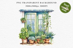 Floral Window Flowers Clipart PNG Scrapbooking Nursery Art Watercolor Transparent wedding invitation shirt designs sublimation printable bloom architecture watercolor floral dried hanging herbs flowers clipart, sublimation nursery, wedding invitation