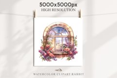 Floral Window Flowers Clipart PNG Scrapbooking Nursery Art Watercolor Transparent wedding invitation shirt designs sublimation printable bloom architecture  watercolor floral dried hanging herbs flowers clipart, sublimation nursery, wedding invitation