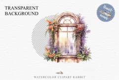 Floral Window Flowers Clipart PNG Scrapbooking Nursery Art Watercolor Transparent wedding invitation shirt designs sublimation printable bloom architecture  watercolor floral dried hanging herbs flowers clipart, sublimation nursery, wedding invitation
